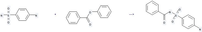 Sulfabenzamide can be prepared by 4-amino-benzenesulfonamide and benzoic acid phenyl ester at the temperature of 180 °C